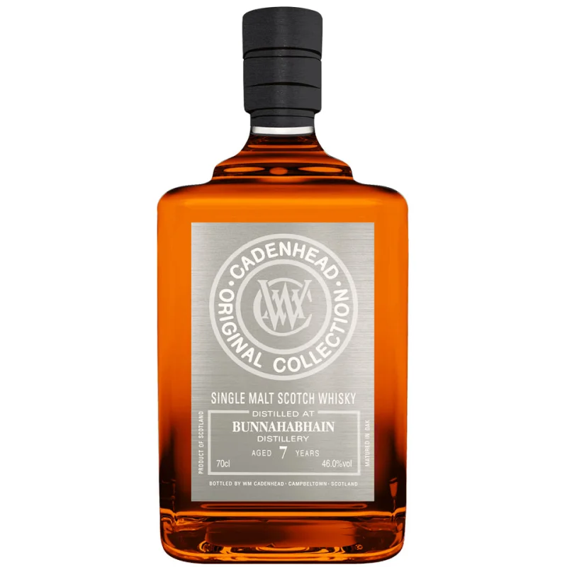 Bunnahabhain 7 Year Old Cadenhead Original Collection Peated Single Malt Scotch Whisky 700mL