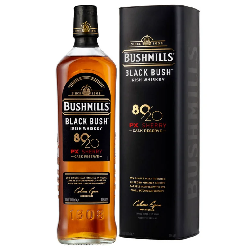 Bushmills Black Bush 80/20 PX Sherry Cask Reserve Blended Malt Irish Whiskey 1L