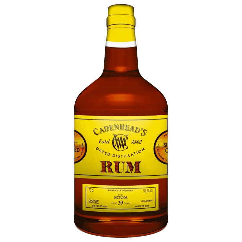 Dictador 1980 39 Year Old Cadenhead Cask Strength Colombian Rum 700mL