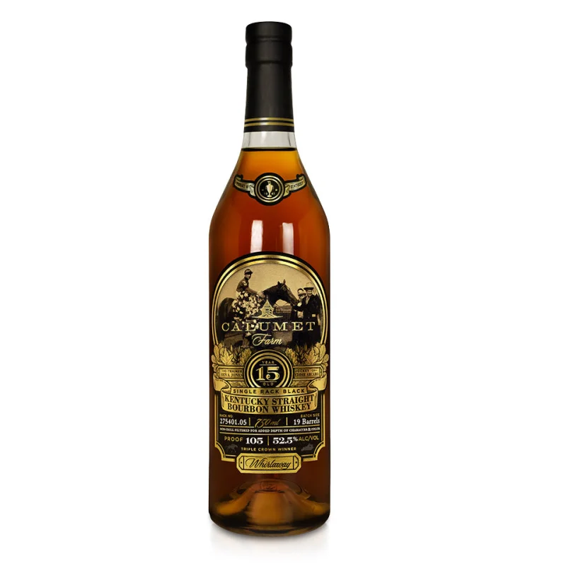 Calumet Farm 15 Year Old Single Rack Black Kentucky Straight Bourbon Whiskey 750mL