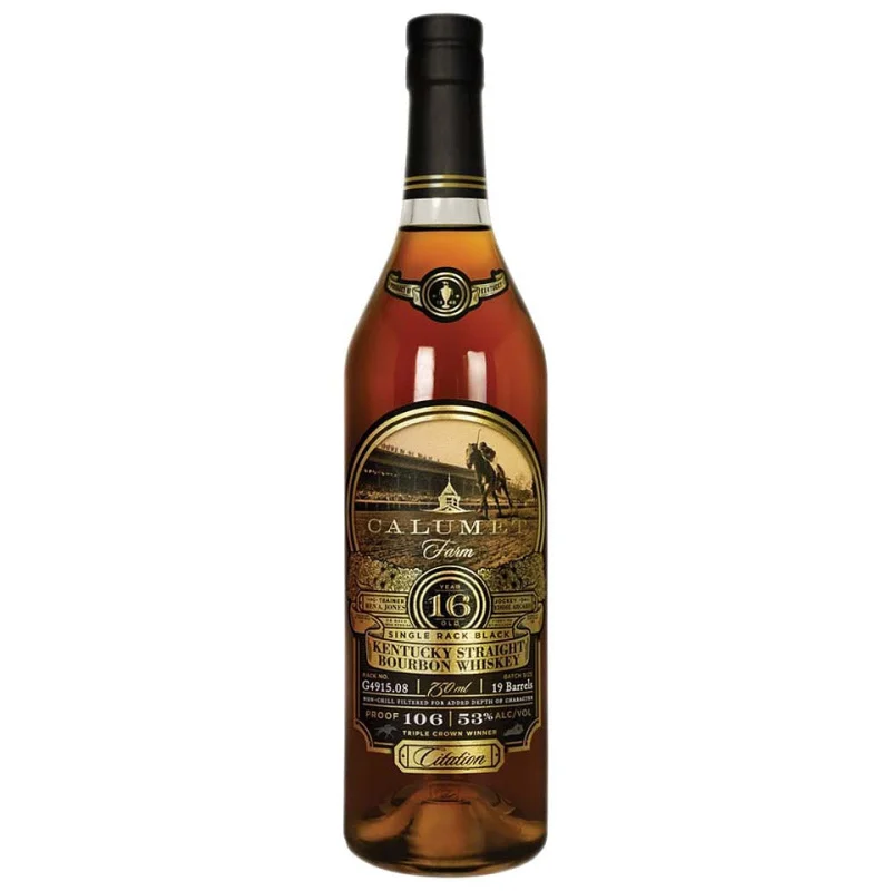 Calumet Farm 16 Year Old Single Rack Black Kentucky Straight Bourbon Whiskey 750mL