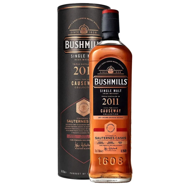 Bushmills 2011 Sauternes Cask Finish Causeway Collection Single Malt Irish Whiskey 700mL