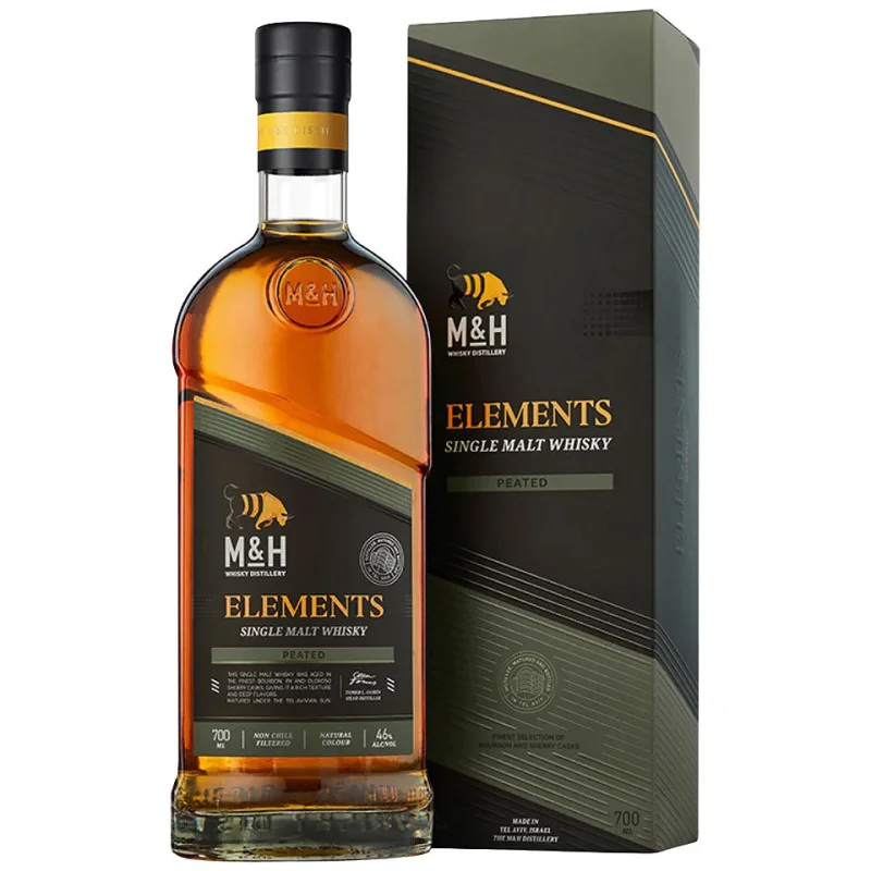 Milk & Honey Elements Peated Single Malt Israeli Whisky 700mL