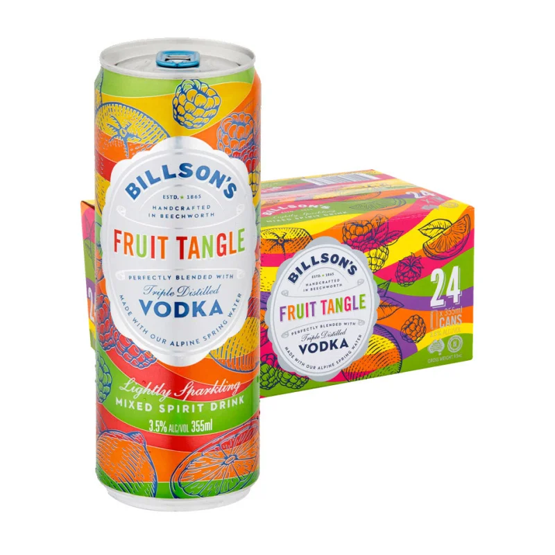 Billson’s Fruit Tangle & Vodka 6 x 4 Pack 355mL Cans