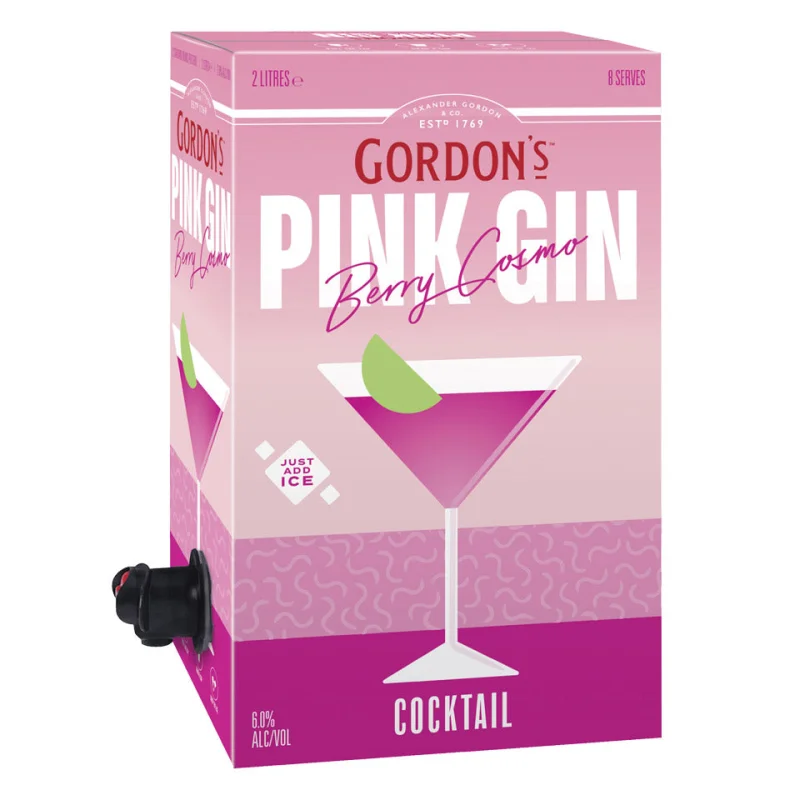 Gordon’s Pink Gin Berry Cosmo Pre-mixed Cocktail 2L