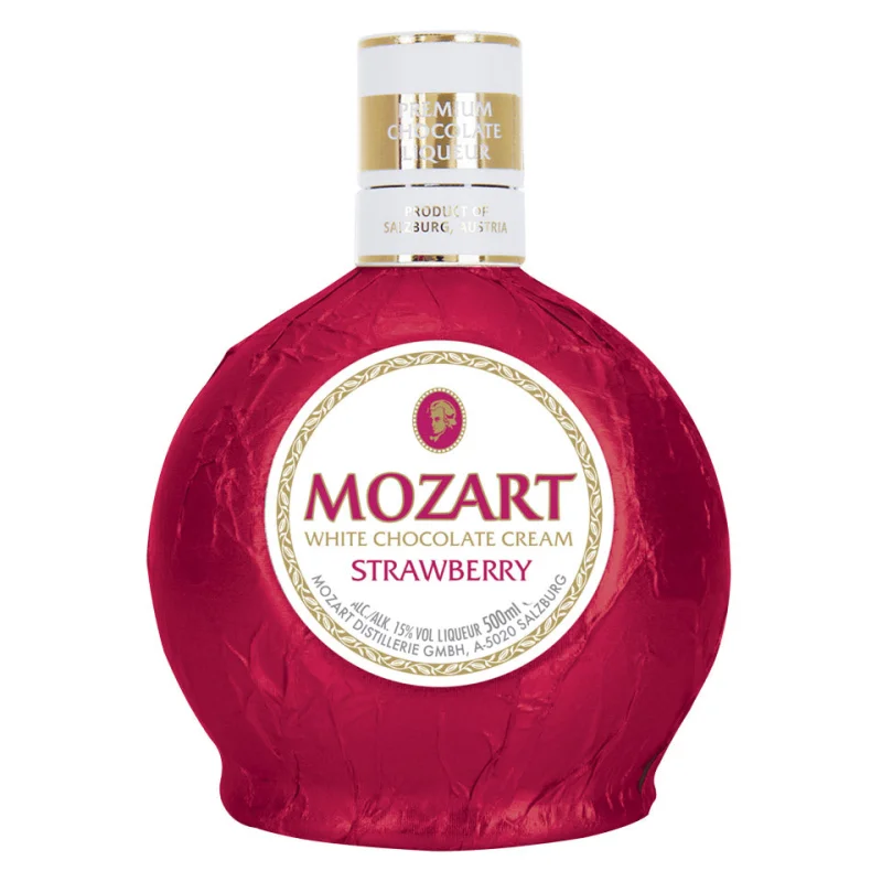 Mozart Strawberry White Chocolate Cream Liqueur 500mL