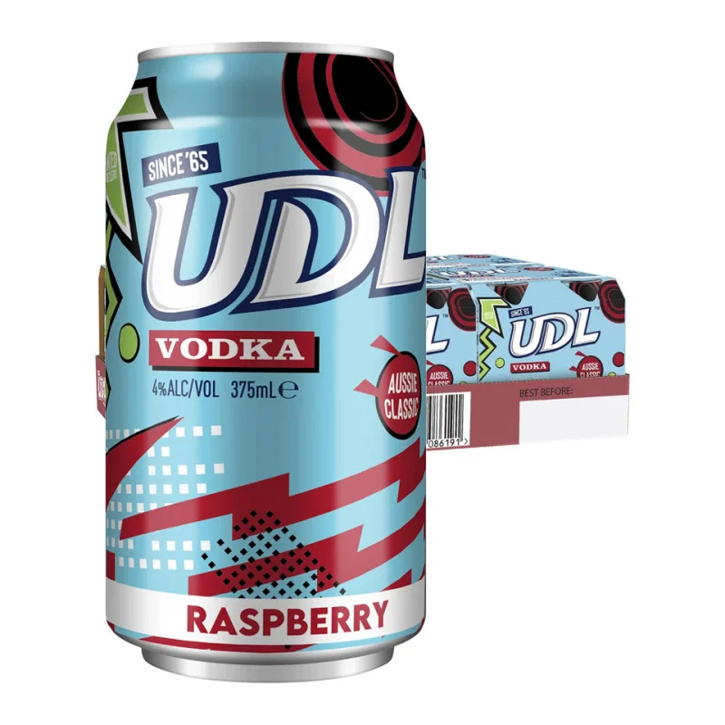 UDL Vodka & Raspberry 6 x 4 Pack 375ml Cans