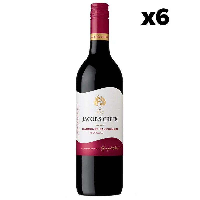 Jacob’s Creek Classic Cabernet Sauvignon Red Wine Case 6 x 750mL