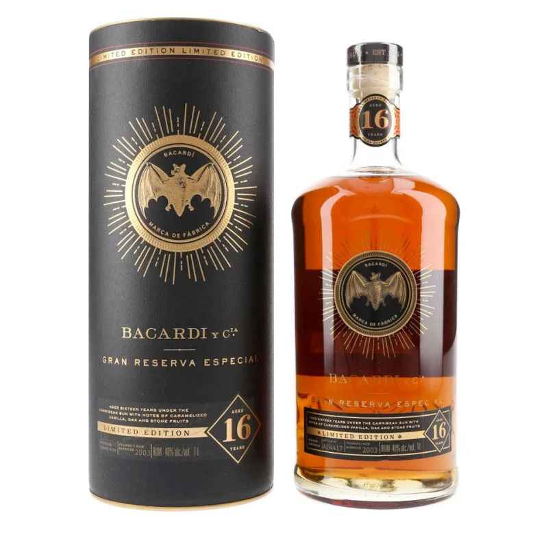 Bacardi 16 Year Old Gran Reserva Especial Limited Edition Rum 1L