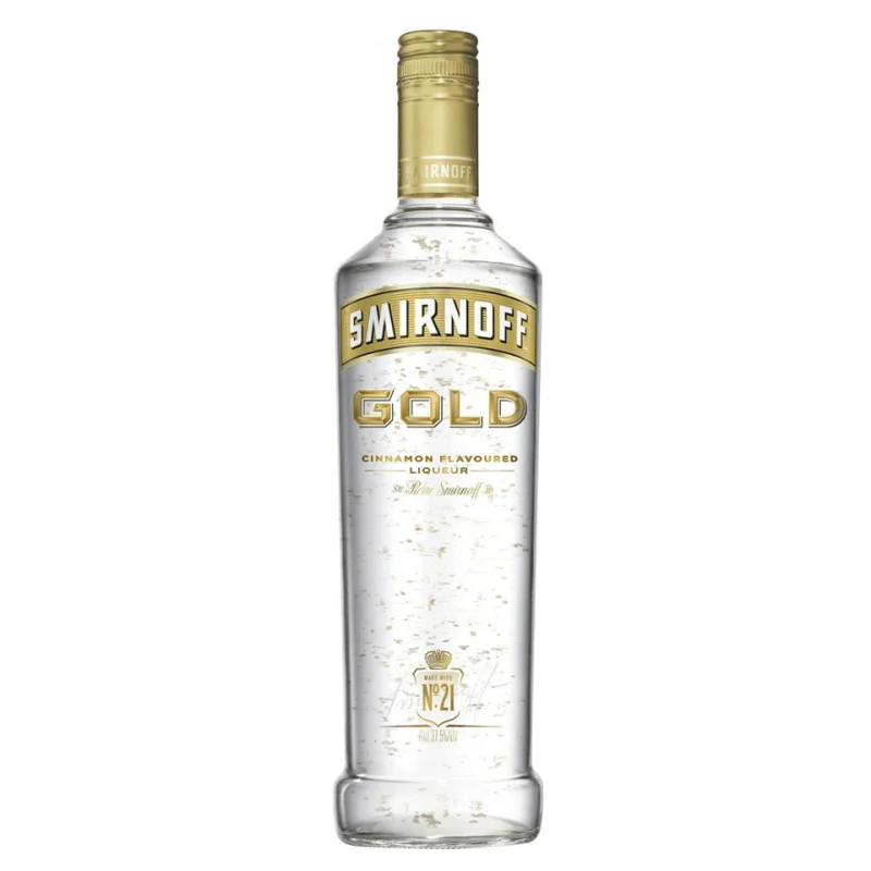 Smirnoff Gold Cinnamon Flavoured Liqueur Vodka With Gold Leaf 1L