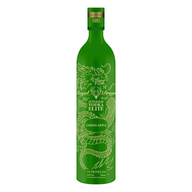 Royal Dragon Elite Green Apple Flavoured Vodka 700mL