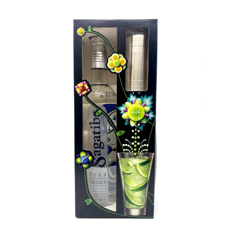 Sagatiba Premium Cachaca Brasilian Liqueur 700mL + 50mL Pura + 125mL Funkin Mixer