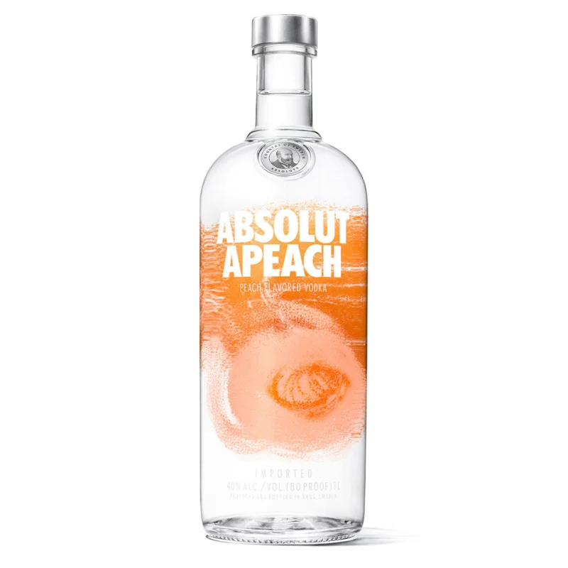 Absolut Apeach Peach Flavoured Swedish Vodka 1L
