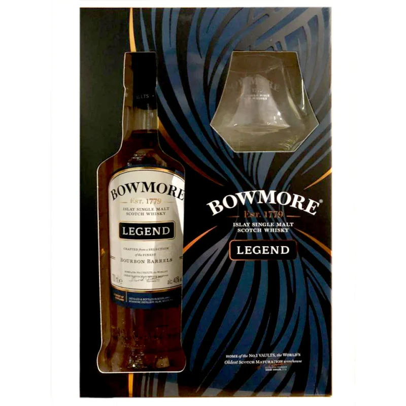 Bowmore Legend + Glass Gift Pack Single Malt Scotch Whisky 700mL