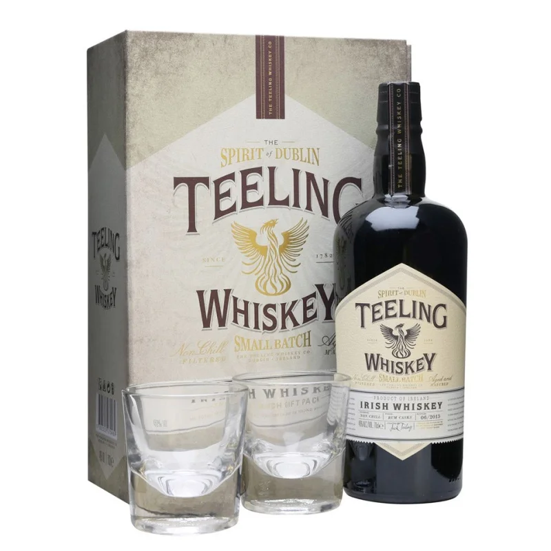 Teeling Small Batch Irish Whiskey + 2 Glasses Glass Gift Pack 700ml