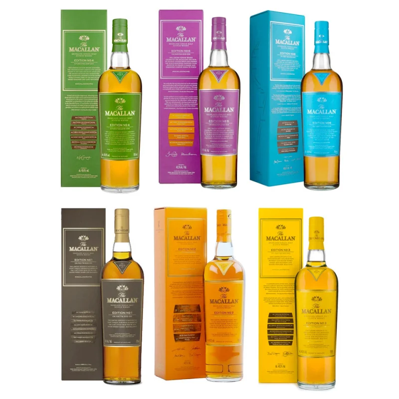 The Macallan Edition Limited Edition Collection Set (No.1 – 6) 6 x 700mL