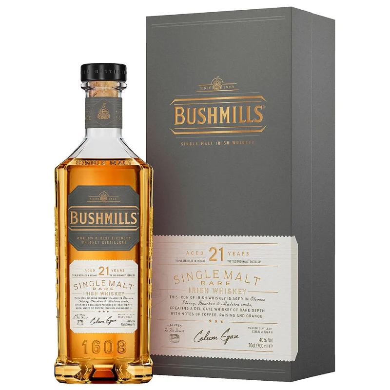 Bushmills 21 Year Old Madeira Finish Single Malt Irish Whiskey 700mL