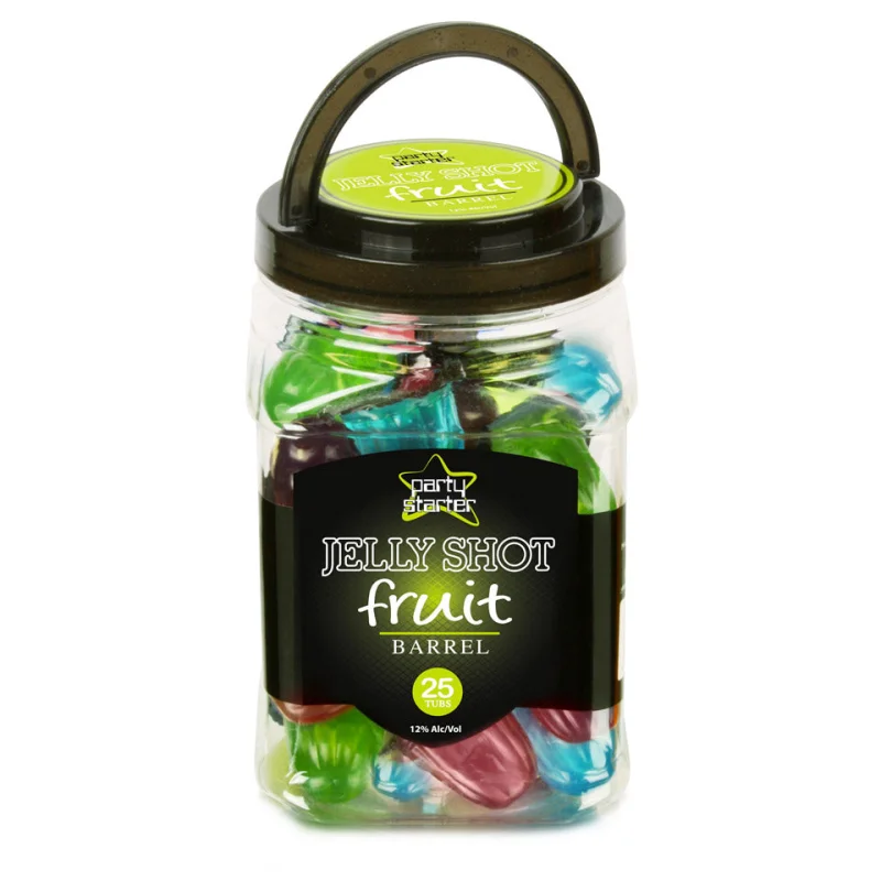 Party Starter Jelly Shot Fruit Barrel 25 x Shots 30mL