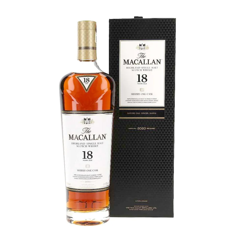 The Macallan 18 Year Old Sherry Oak Single Malt Scotch Whisky 700mL
