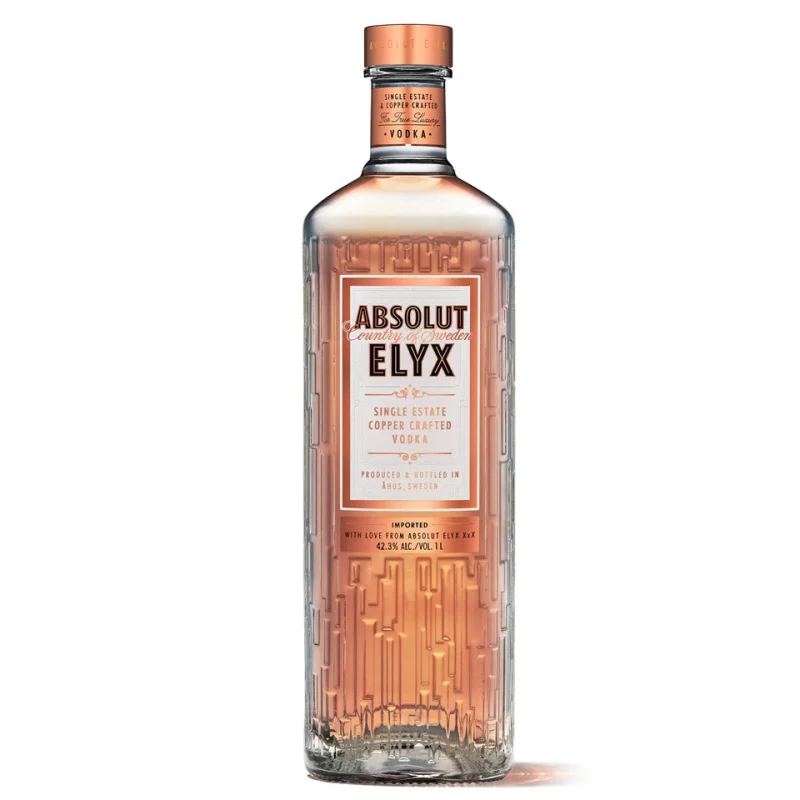 Absolut Elyx Single Estate Copper Crafted Swedish Vodka 1L