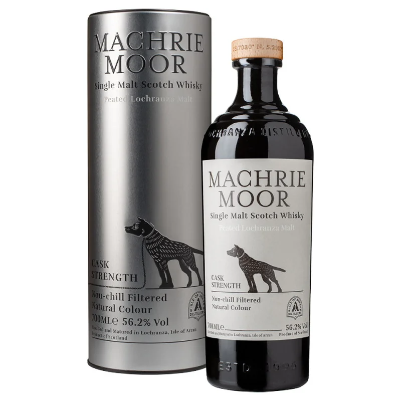 Arran Machrie Moor Cask Strength Single Malt Peated Scotch Whisky 700mL