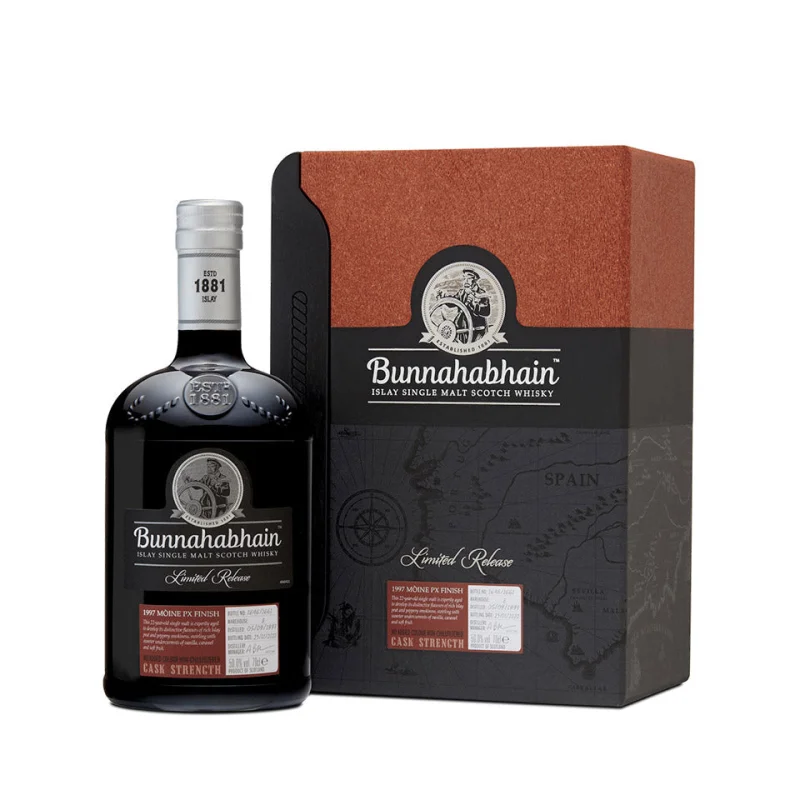 Bunnahabhain 22 Year Old 1997 Moine PX Finish Single Malt Scotch Whisky 700mL