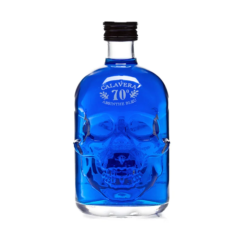 Calavera Blue Absinthe 70% Skull Bottle 500mL