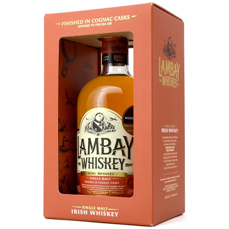 Lambay Cognac Cask Finish Single Malt Irish Whiskey 700mL