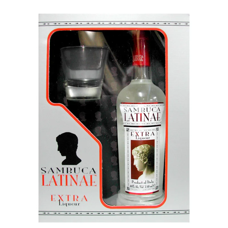 Sambuca Latinae Extra Liqueur + 1 Glass Pack 750mL