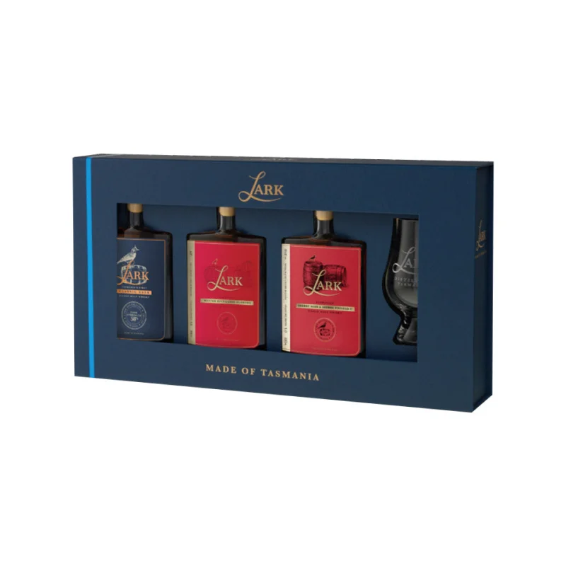Lark Big Hitters Gift Pack + Glencairn Whisky Glass 3 x 100mL