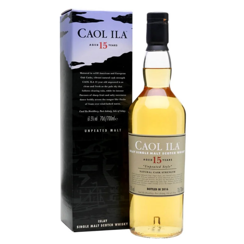 Caol Ila 15 Year Old Unpeated 2015 Cask Strength Single Malt Scotch Whisky 700mL