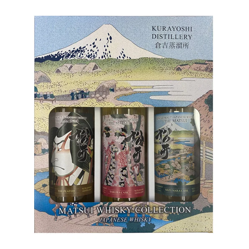 Matsui Single Malt Japanese Whisky Triple Gift Pack 3 x 200mL