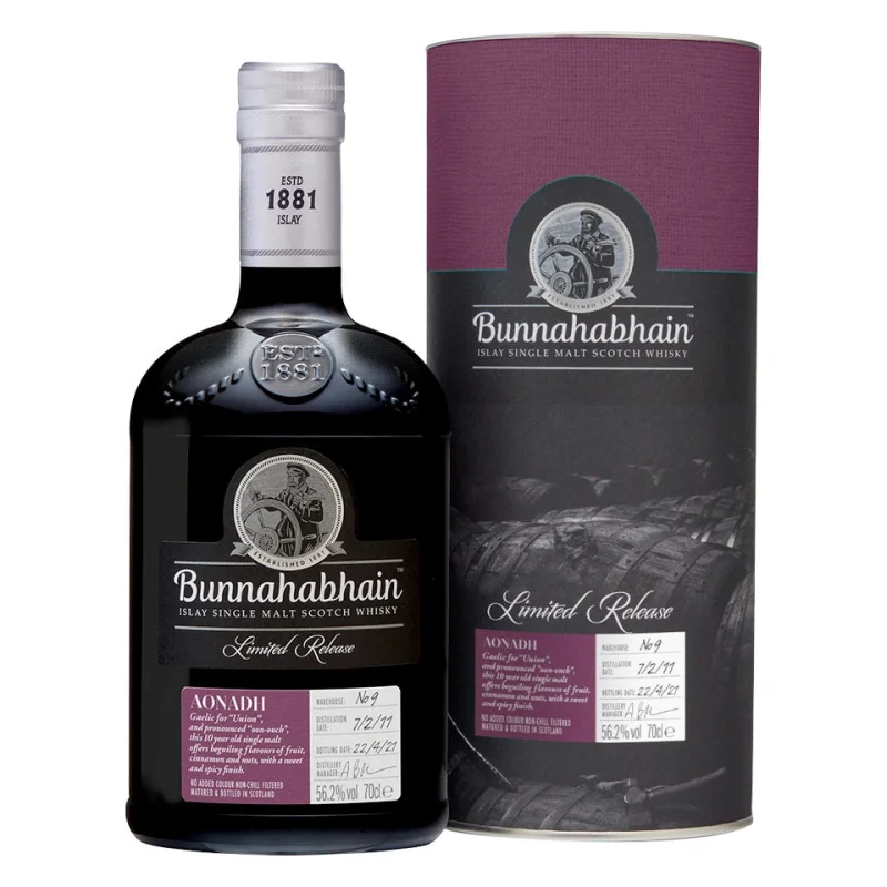 Bunnahabhain 10 Year Old 2011 Aonadh Port Sherry Cask Single Malt Scotch Whisky 700mL