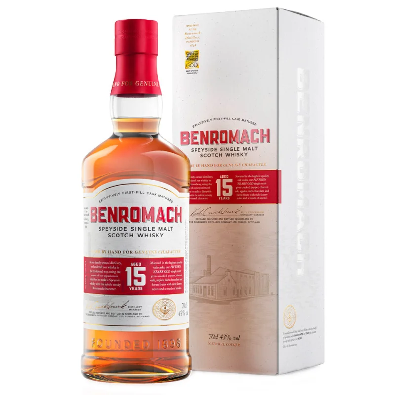 Benromach 15 Year Old Speyside Single Malt Scotch Whisky 700mL