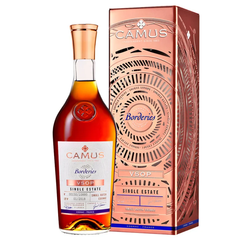 Camus VSOP Borderies Limited Edition Metal Tin Single Estate Cognac 1L