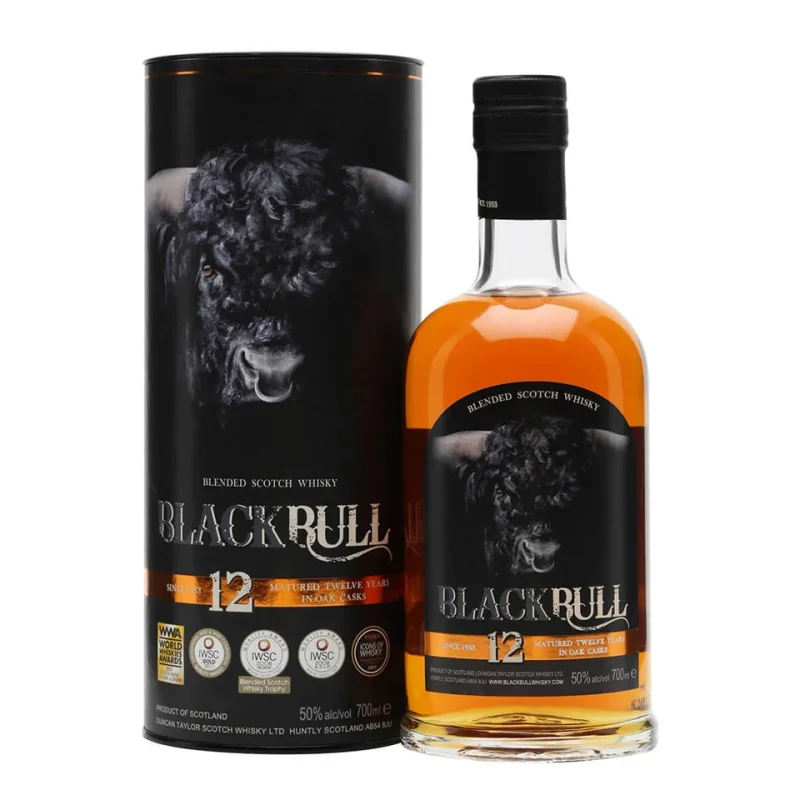 Black Bull 12 Year Old Blended Scotch Whisky 700mL