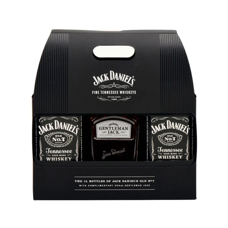 Jack Daniel’s Old No.7 Tennessee Whiskey Twinpack 2 x 1L + Gentleman Jack 200mL