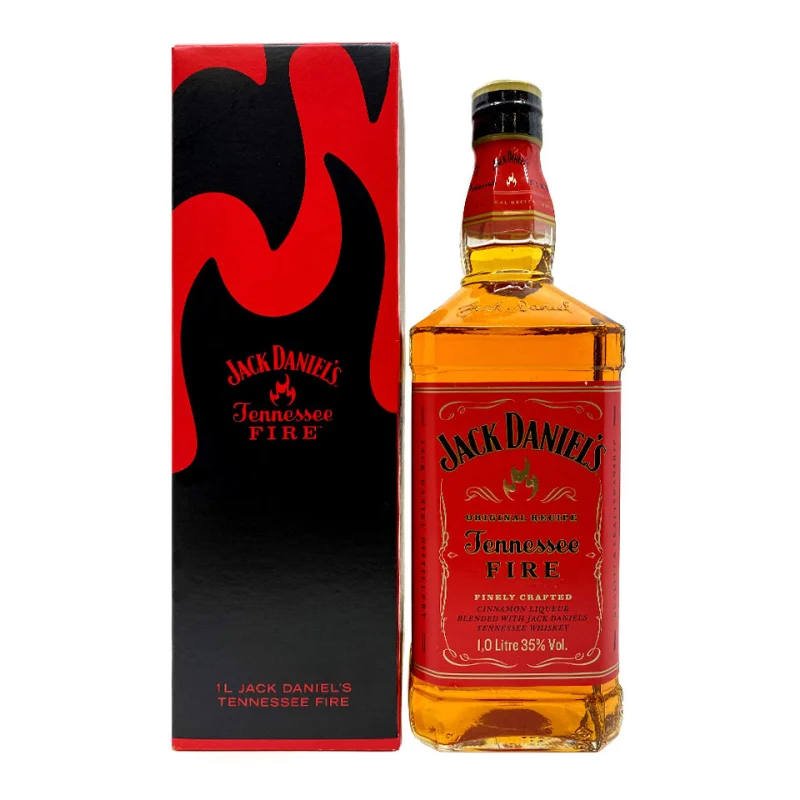 Jack Daniel’s Tennessee Fire With Gift Box Cinnamon Whiskey Liqueur 1L