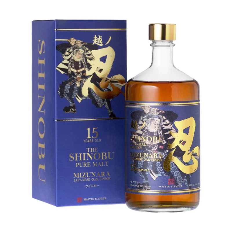 The Shinobu 15 Year Old Pure Malt Mizunara Oak Finish Japanese Whisky 700mL