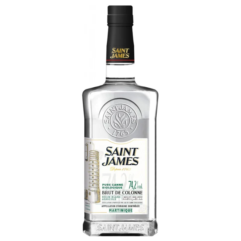Saint James Brut de Colonne Pure Canne Biologique 74.2% Sugar Cane Rum 700mL