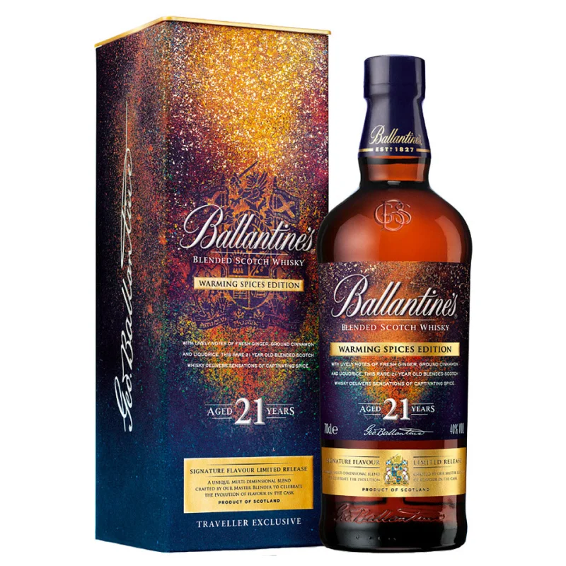 Ballantines 21 Year Old Warming Spices Limited Edition Blended Scotch Whisky 700mL