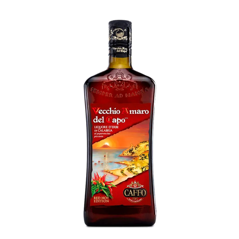 Caffo Vecchio Amaro Del Capo al Peperoncino Piccante Red Hot Edition Herb Liqueur  700mL