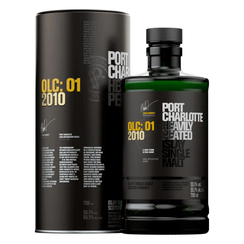 Bruichladdich Port Charlotte OLC:01 2010 Islay Single Malt Scotch Whisky 700mL