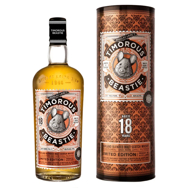 Timorous Beastie 18 Year Old Highland Blended Malt Scotch Whisky 700mL