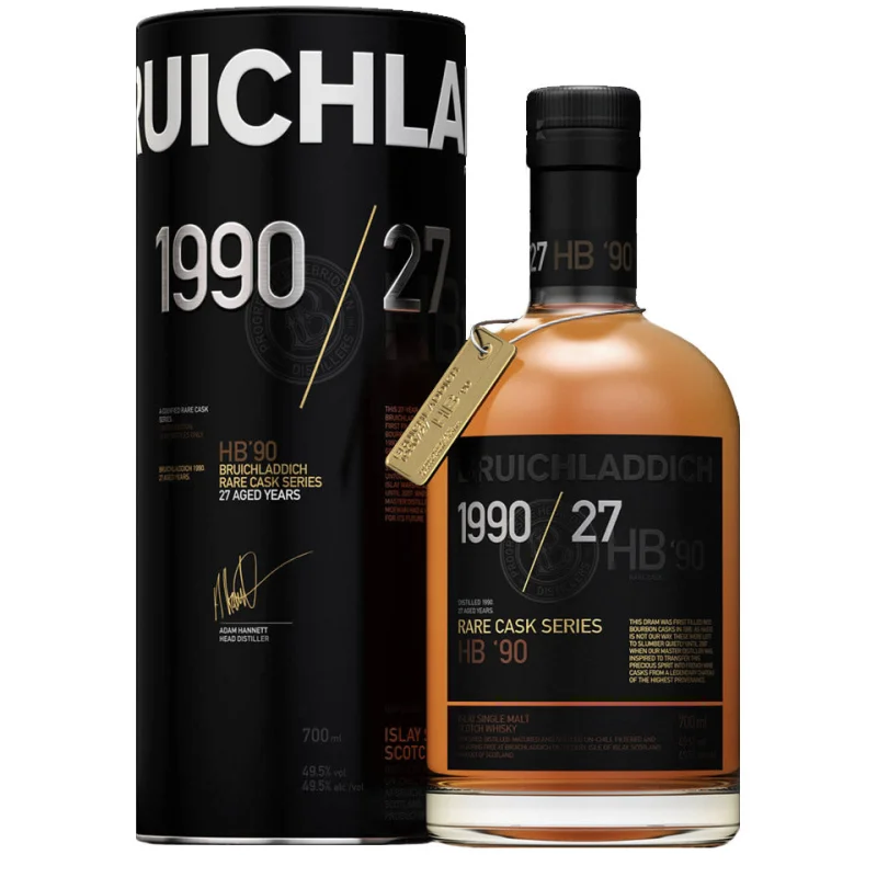 Bruichladdich HB 1990 / 27 Year Old Rare Cask Series Single Malt Scotch Whisky 700mL
