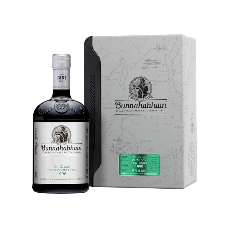Bunnahabhain 23 Year Old Calvados Cask Finish Fis le 2022 Single Malt Scotch Whisky 700mL