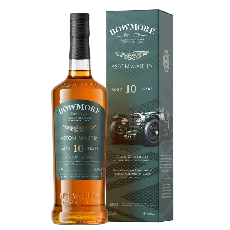 Bowmore 10 Year Old Dark & Intense Aston Martin Edition #1 Single Malt Scotch Whisky 1L