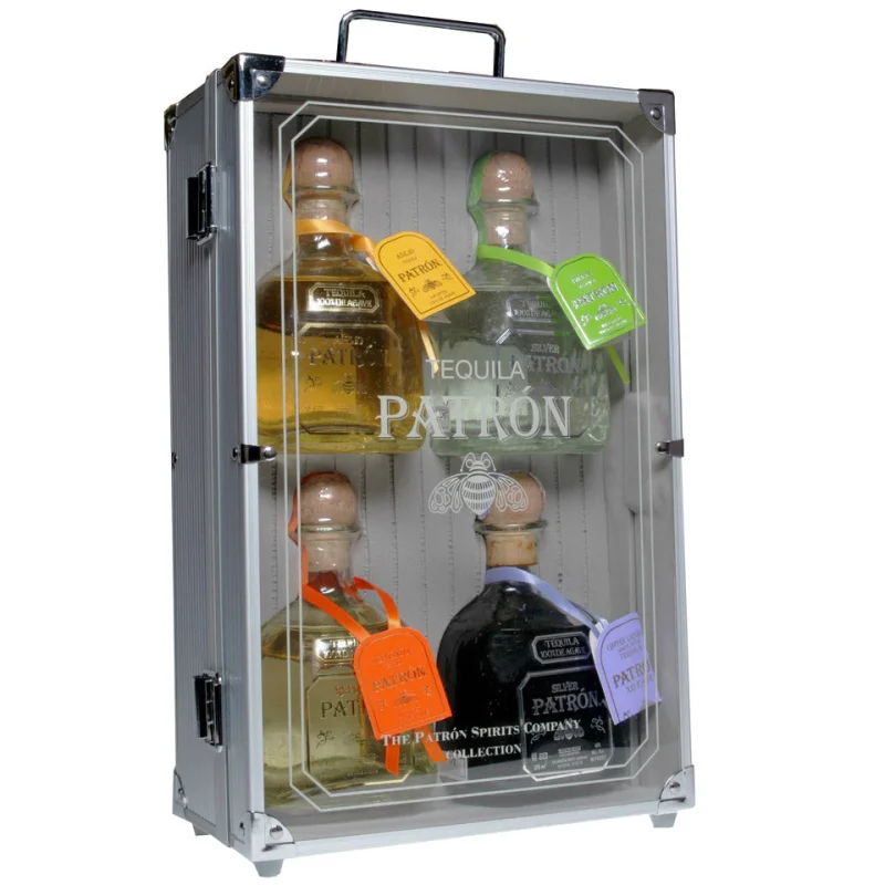 Patron Tequila Collection Aluminium Case Gift Set 4 x 375mL