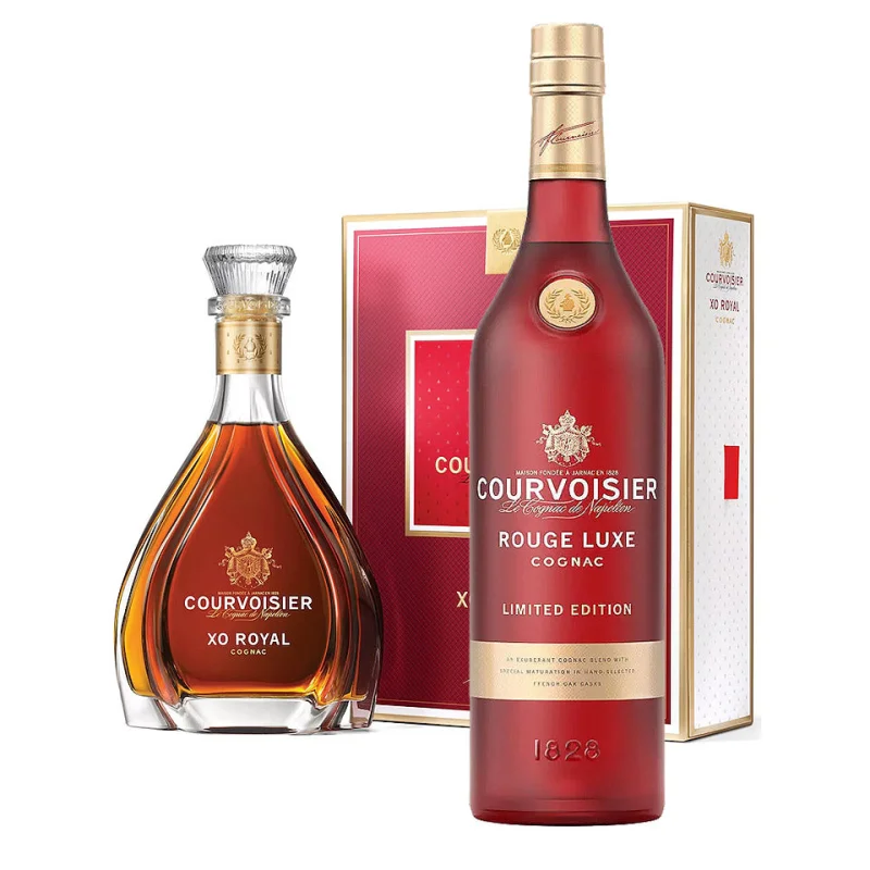 Courvoisier XO Royal + Rouge Luxe Limited Edition Cognac 2 x 700mL
