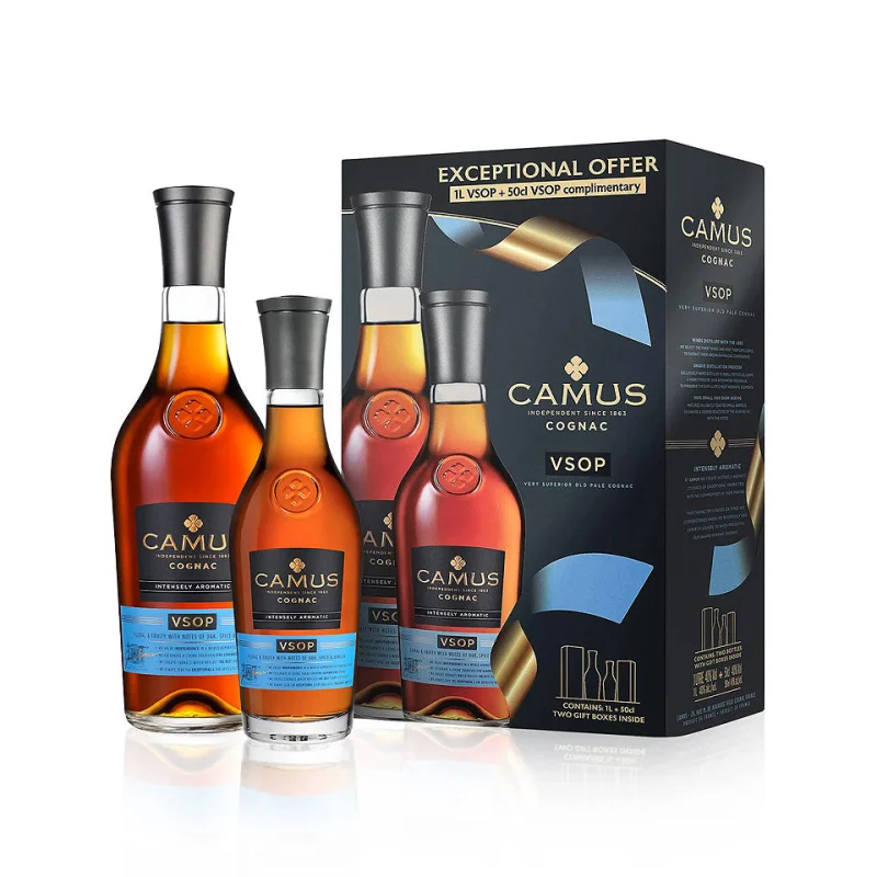 Camus VSOP Promo Pack Intensely Aromatic Cognac 1L + Bonus 500mL